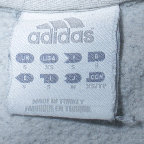 Adidas Men’s Grey Small Crew Neck Pullover Sweatshirt