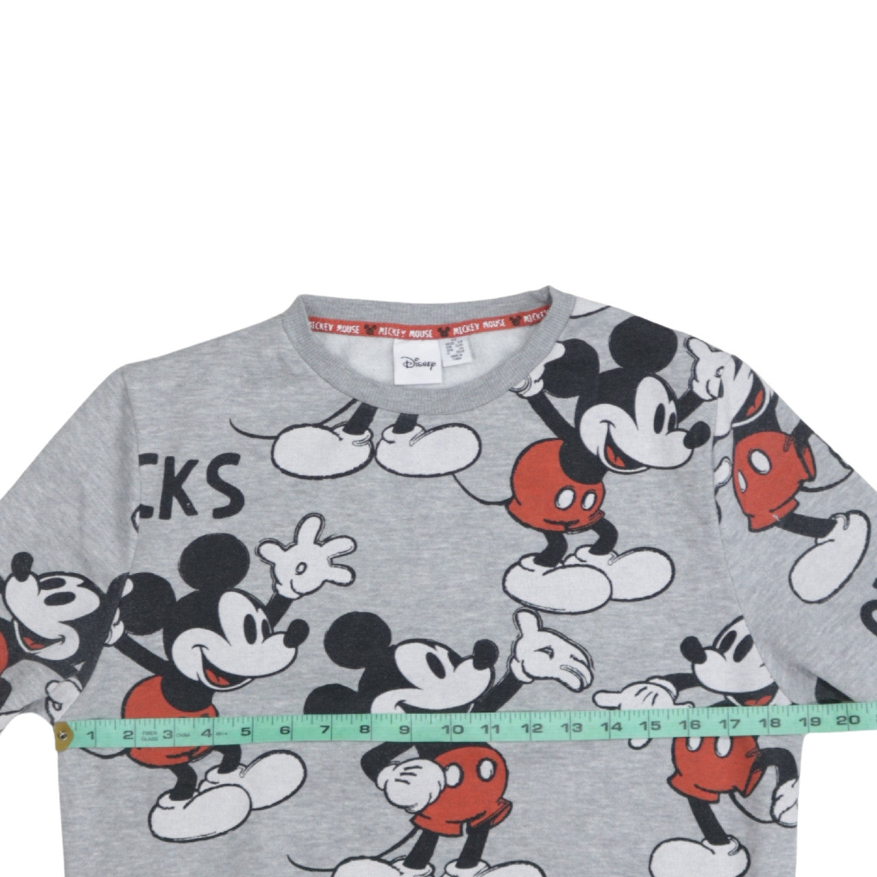 Disney Women XS Grey Mickey Mouse Pullover Sweatshirt