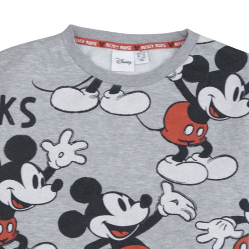 Disney Women XS Grey Mickey Mouse Pullover Sweatshirt