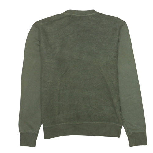 Nike Womens Khaki Green Crew Neck Logo Sweatshirt Size S