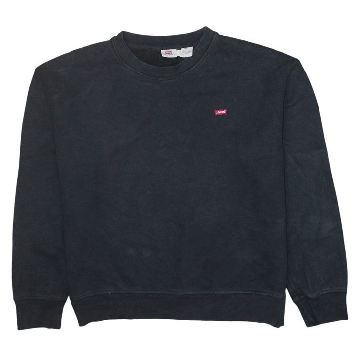 Levi's Men Black Logo Crew Neck Pullover Sweatshirt Size M