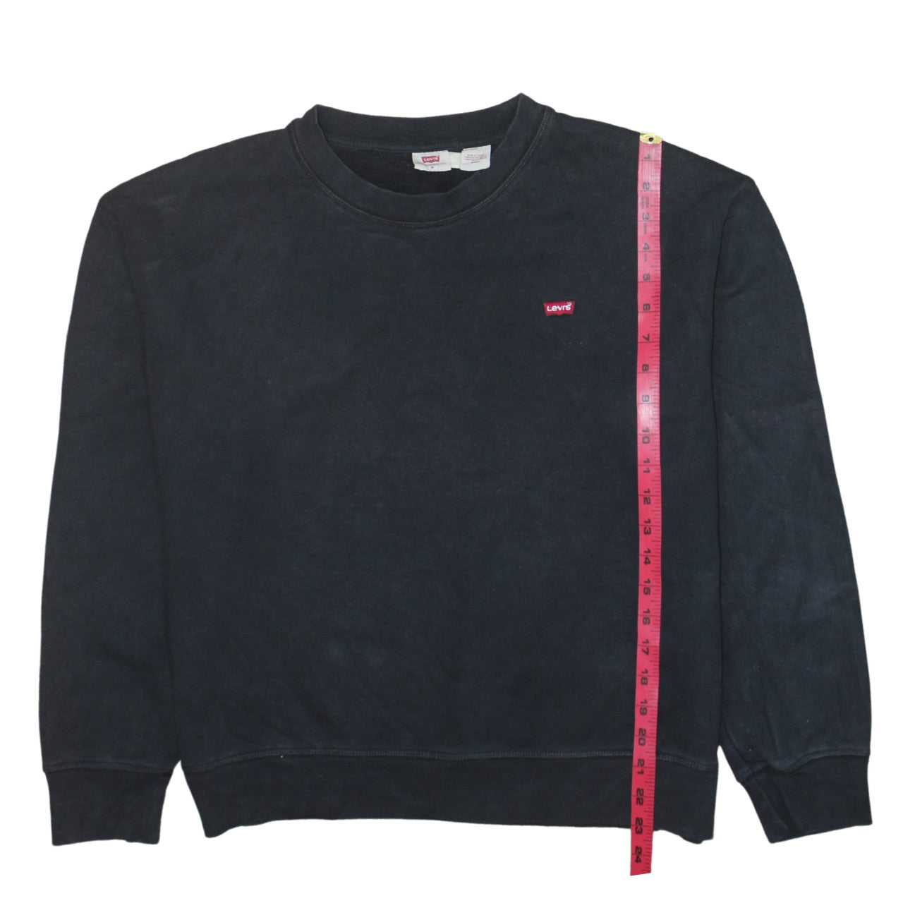 Levi's Men Black Logo Crew Neck Pullover Sweatshirt Size M