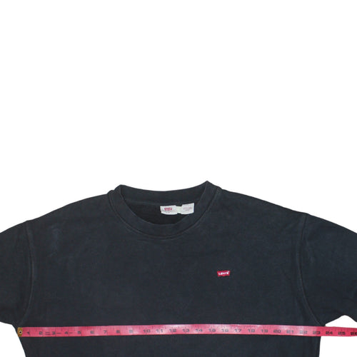 Levi's Men Black Logo Crew Neck Pullover Sweatshirt Size M