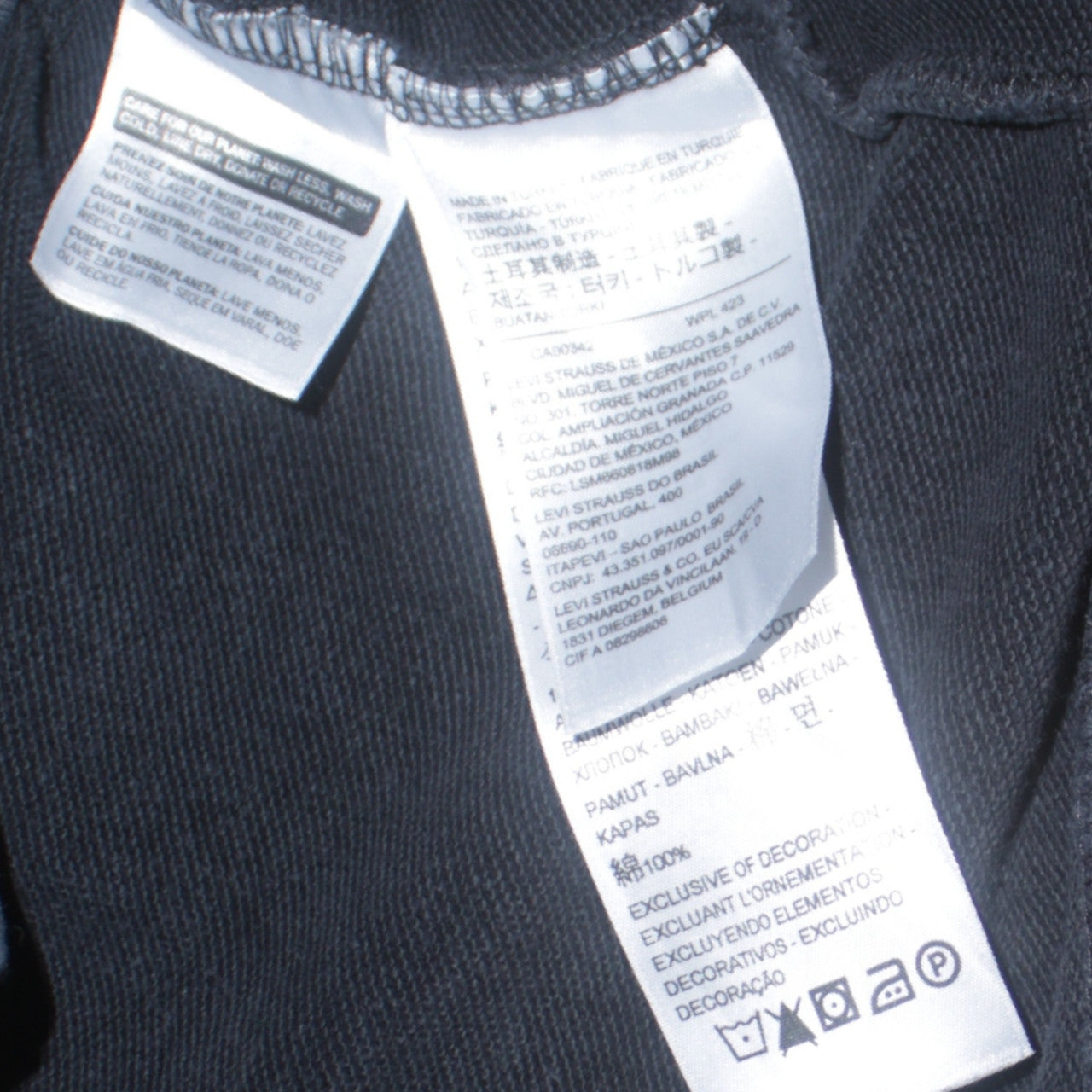 Levi's Men Black Logo Crew Neck Pullover Sweatshirt Size M
