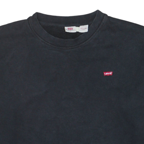 Levi's Men Black Logo Crew Neck Pullover Sweatshirt Size M