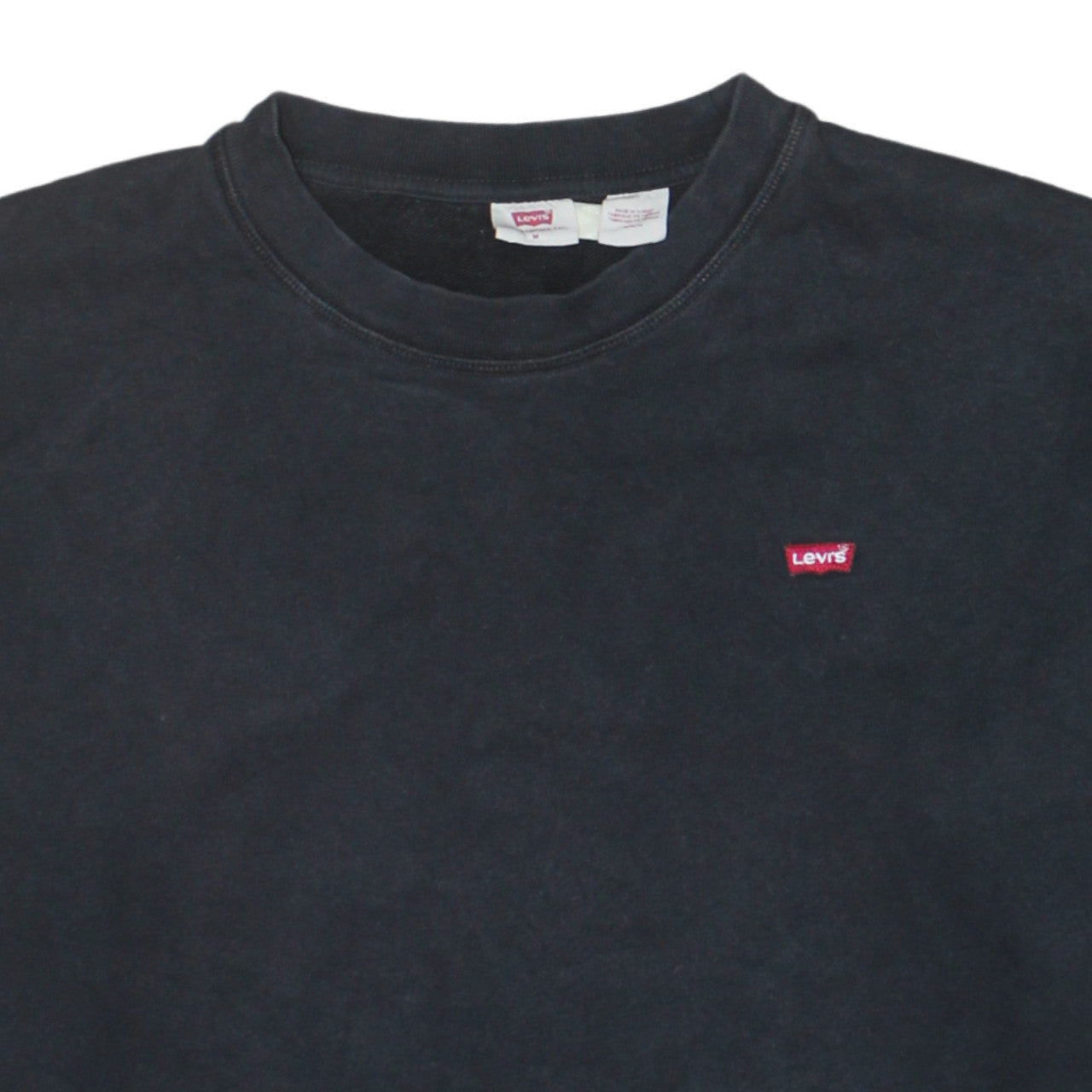 Levi's Men Black Logo Crew Neck Pullover Sweatshirt Size M