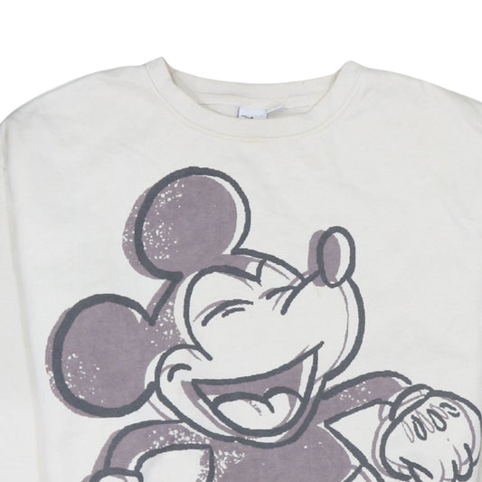 Disney Women’s Beige Mickey Mouse Pullover Sweatshirt M 12/14