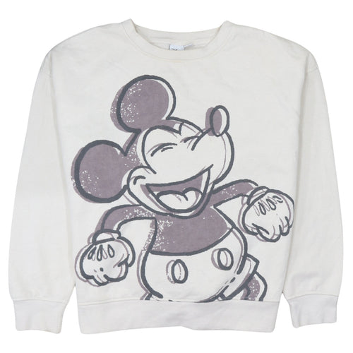 Disney Women’s Beige Mickey Mouse Pullover Sweatshirt M 12/14