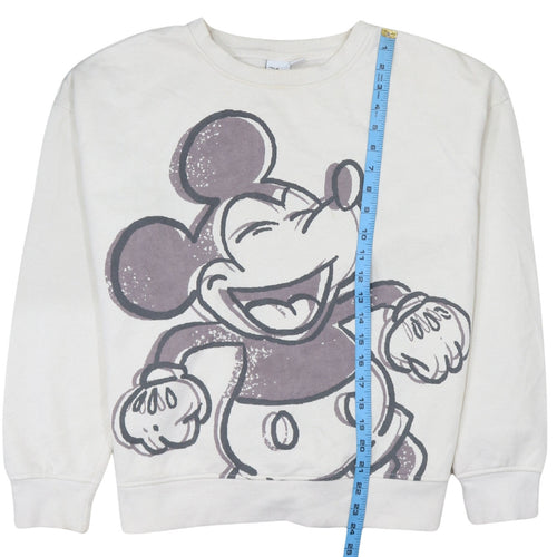 Disney Women’s Beige Mickey Mouse Pullover Sweatshirt M 12/14