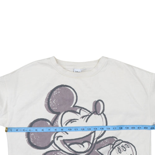 Disney Women’s Beige Mickey Mouse Pullover Sweatshirt M 12/14