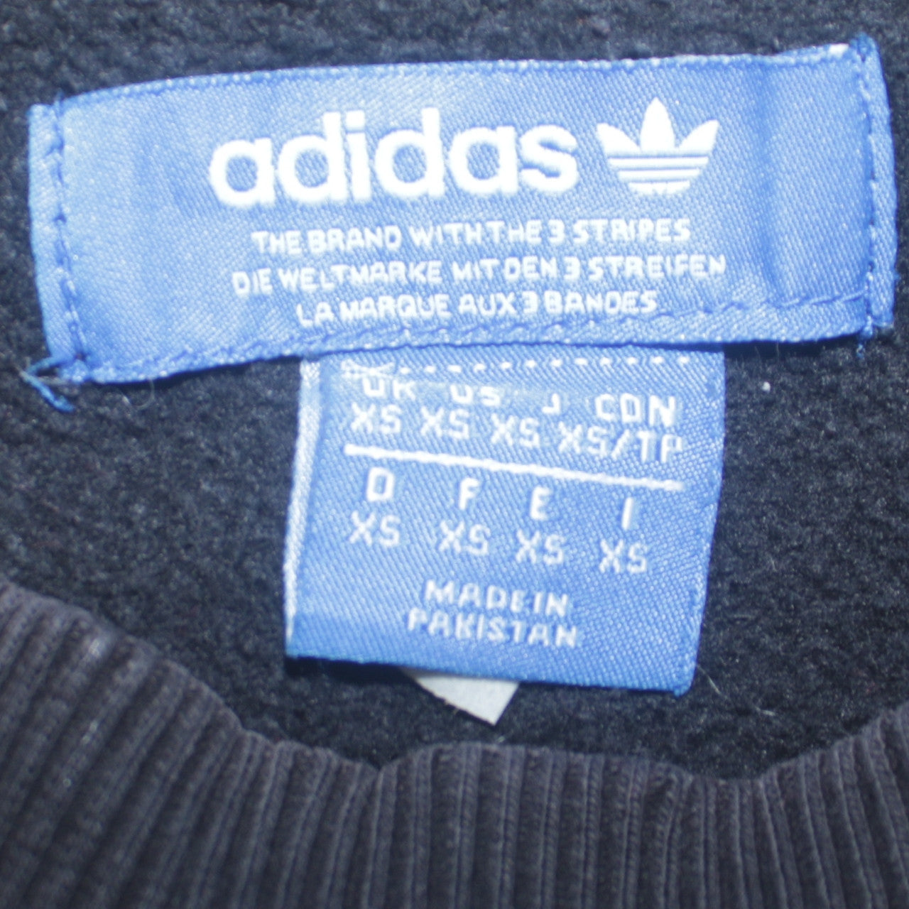 Adidas Men's Black XS Crew Neck Pullover Sweatshirt