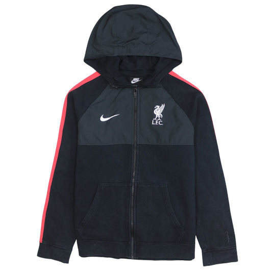 Nike Boys Black Liverpool FC Hooded Dri-Fit Track Jacket M
