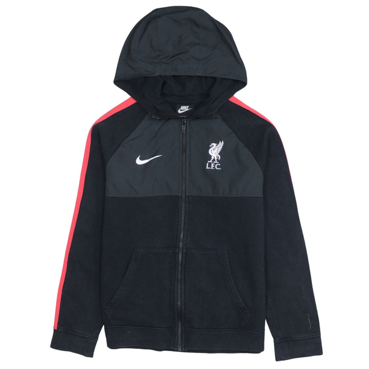 Nike Boys Black Liverpool FC Hooded Dri-Fit Track Jacket M