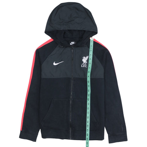 Nike Boys Black Liverpool FC Hooded Dri-Fit Track Jacket M