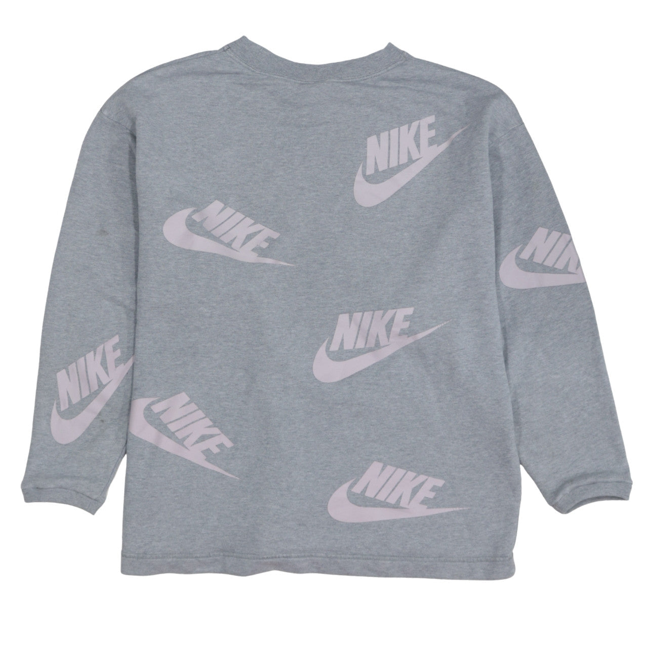 Nike Women’s Grey Cotton Blend Logo Sweatshirt Size S