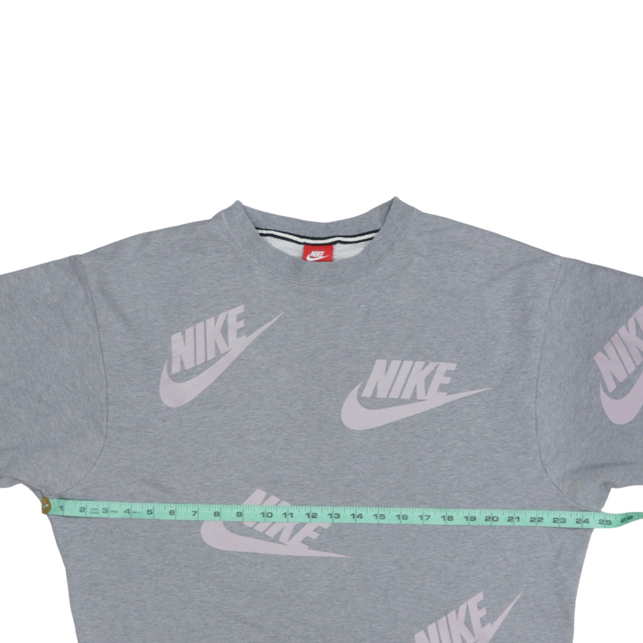 Nike Women’s Grey Cotton Blend Logo Sweatshirt Size S