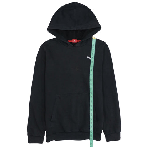 Puma Boys Black Pullover Hoodie Size 164 Cotton Blend Logo Sportswear