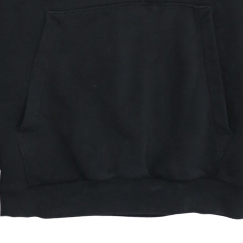 Puma Boys Black Pullover Hoodie Size 164 Cotton Blend Logo Sportswear