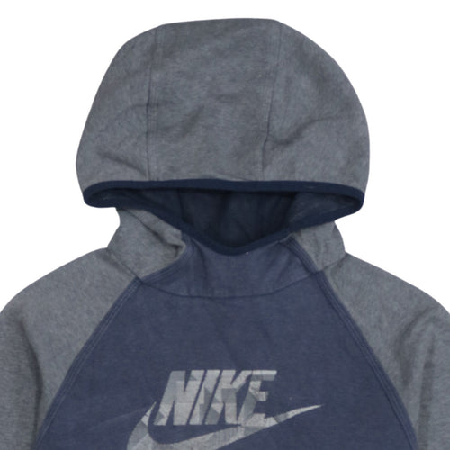 Nike Air Blue Hoodie Teens M Pullover Sports Graphic Sweatshirt