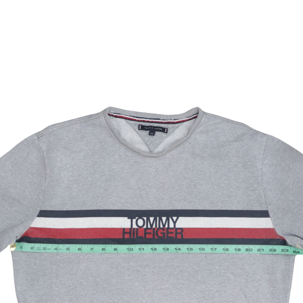 Tommy Hilfiger Men's Grey 2XL Crew Neck Logo Sweatshirt