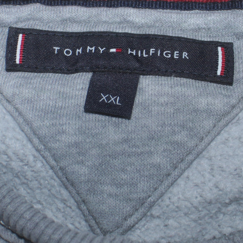 Tommy Hilfiger Men's Grey 2XL Crew Neck Logo Sweatshirt