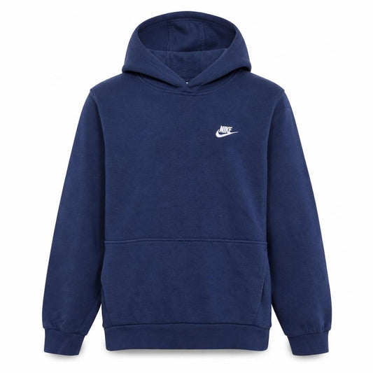 Front view of Nike boys’ blue pullover hoodie xl (158-170cm) hooded sweatshirt