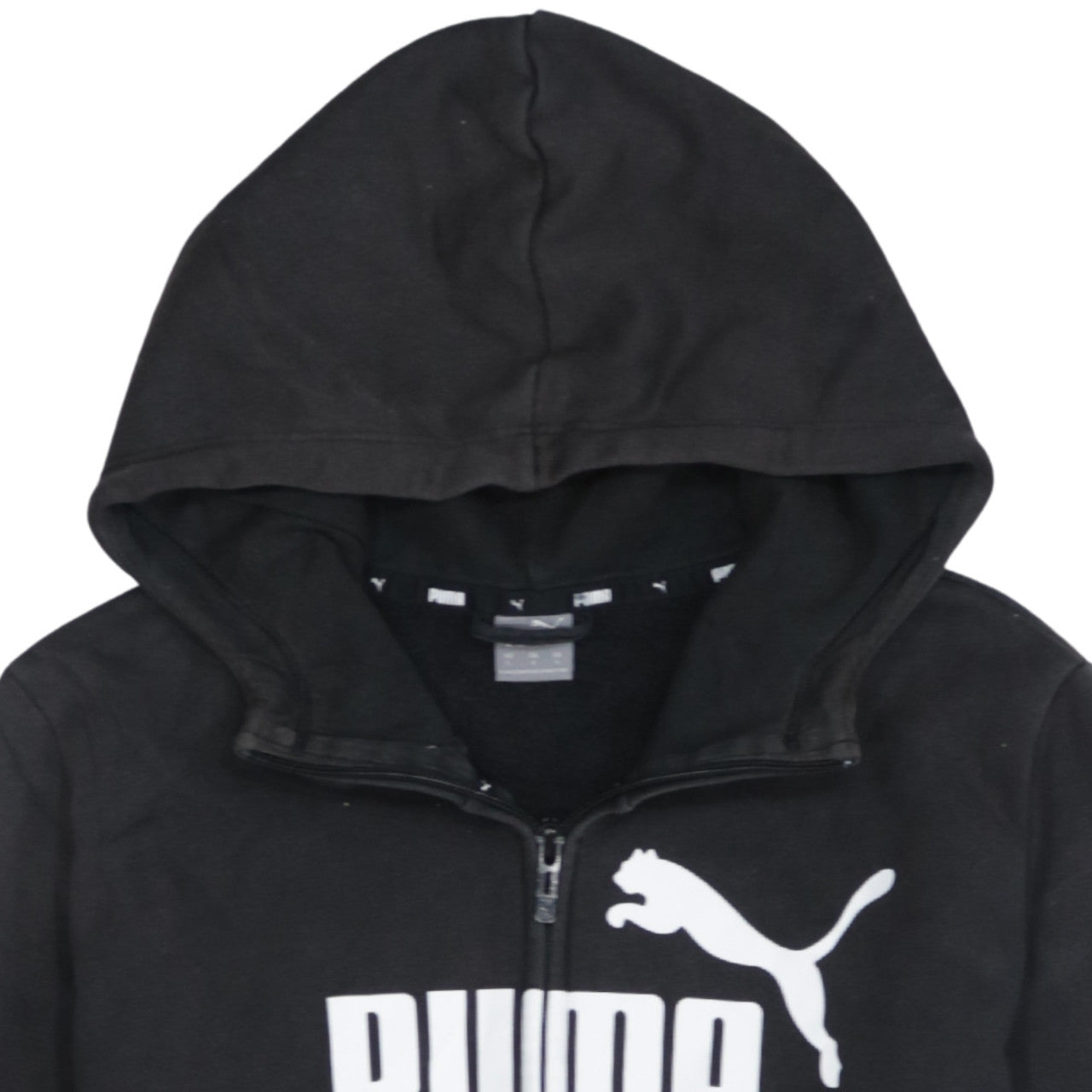 PUMA Womens Black Large Full Zip Hoodie Sweatshirt with Logo