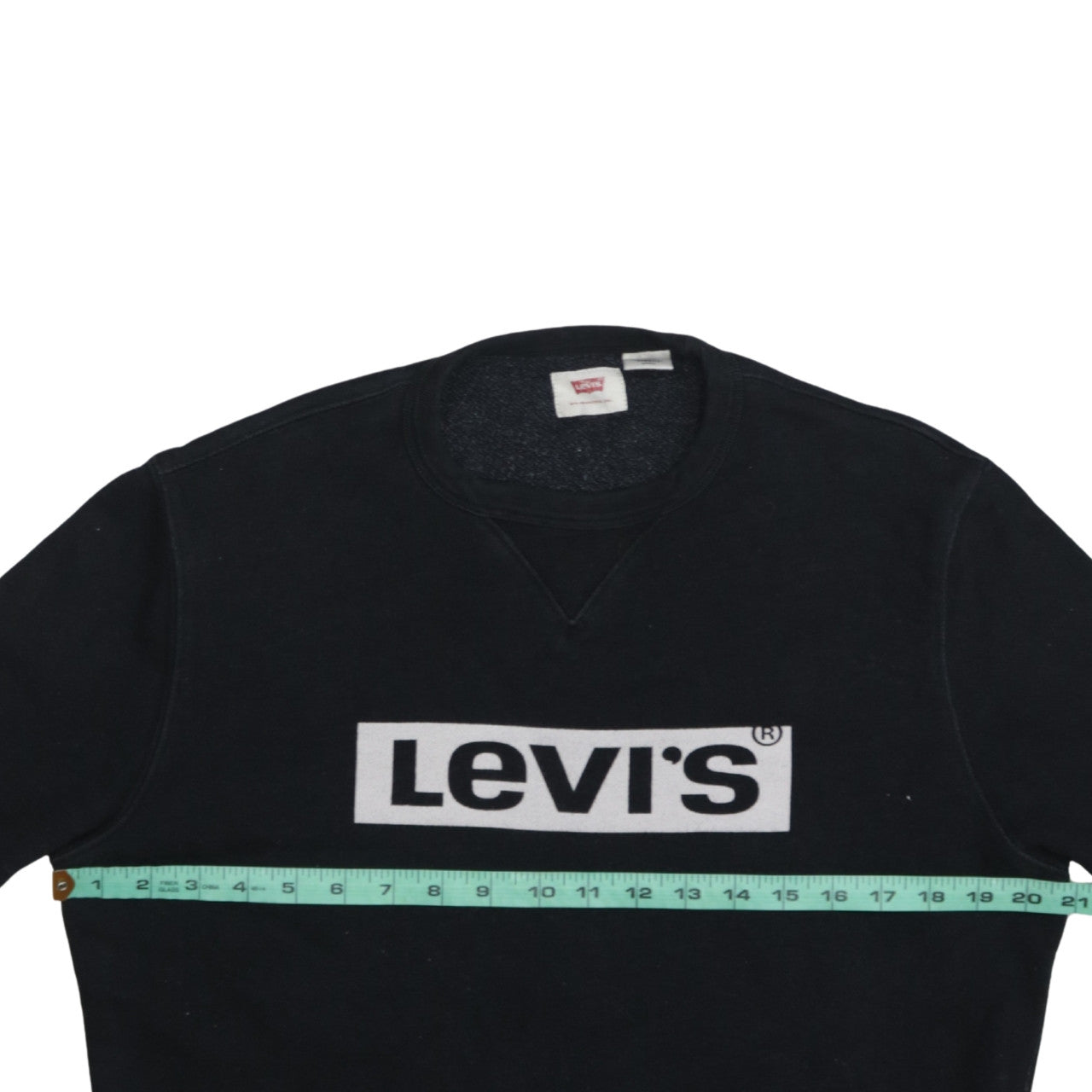 Levi's Men's Black Crew Neck Logo Pullover Sweatshirt Size S