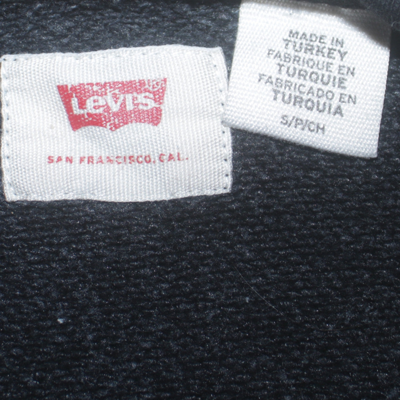 Levi's Men's Black Crew Neck Logo Pullover Sweatshirt Size S