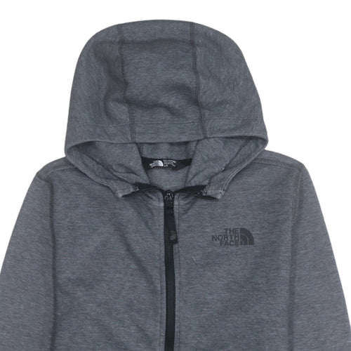 The North Face Boys Grey Full Zip Hoodie Size L Polyester Cotton Blend