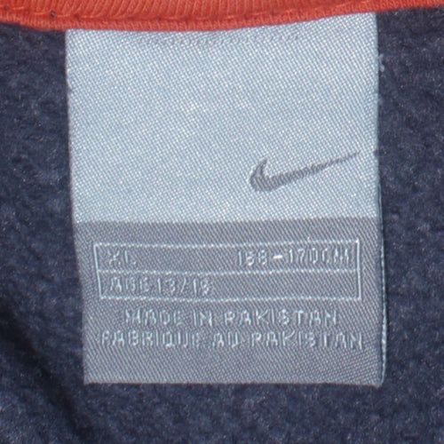 Nike Boys Blue Air Logo Crew Neck Sweatshirt Size XL (Age 13-15)