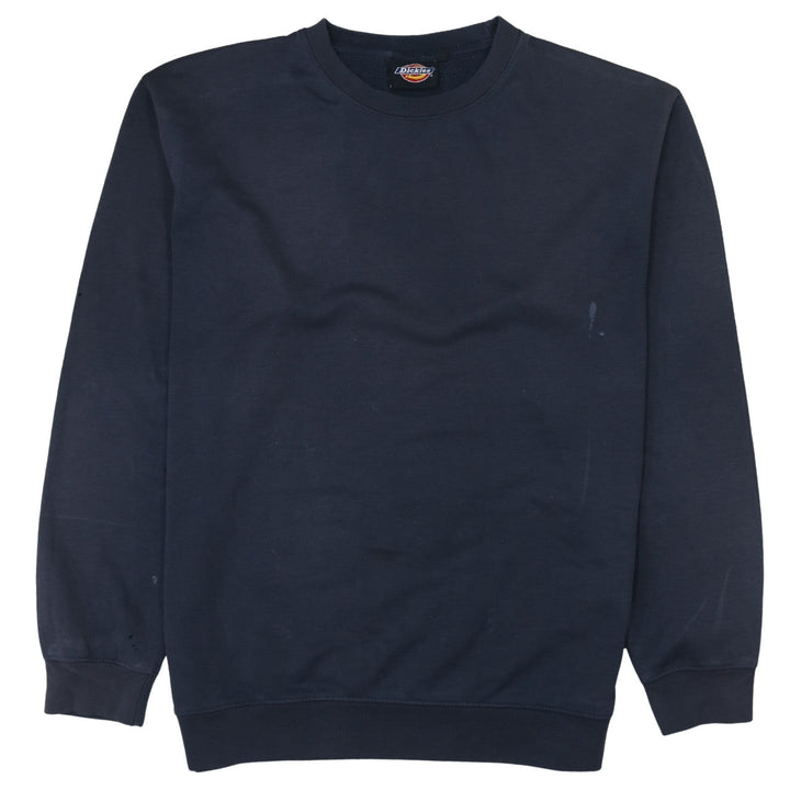 Dickies Men's Blue Crew Neck Pullover Sweatshirt L Regular Fit