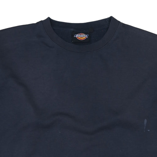 Dickies Men's Blue Crew Neck Pullover Sweatshirt L Regular Fit