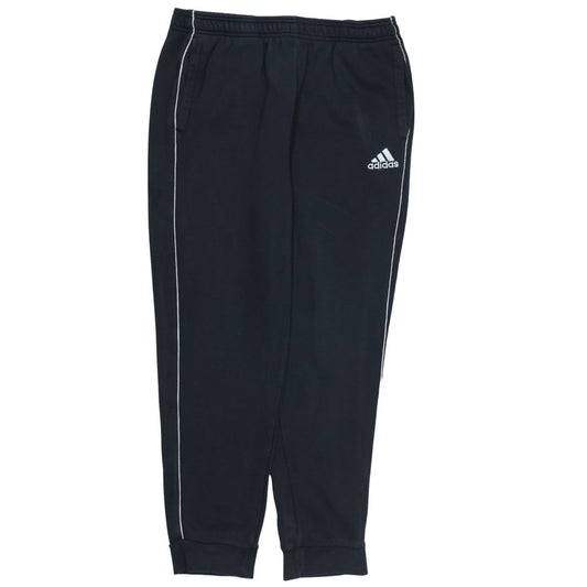 adidas Men's Black L Track Pants Tapered Fit Fleece Joggers