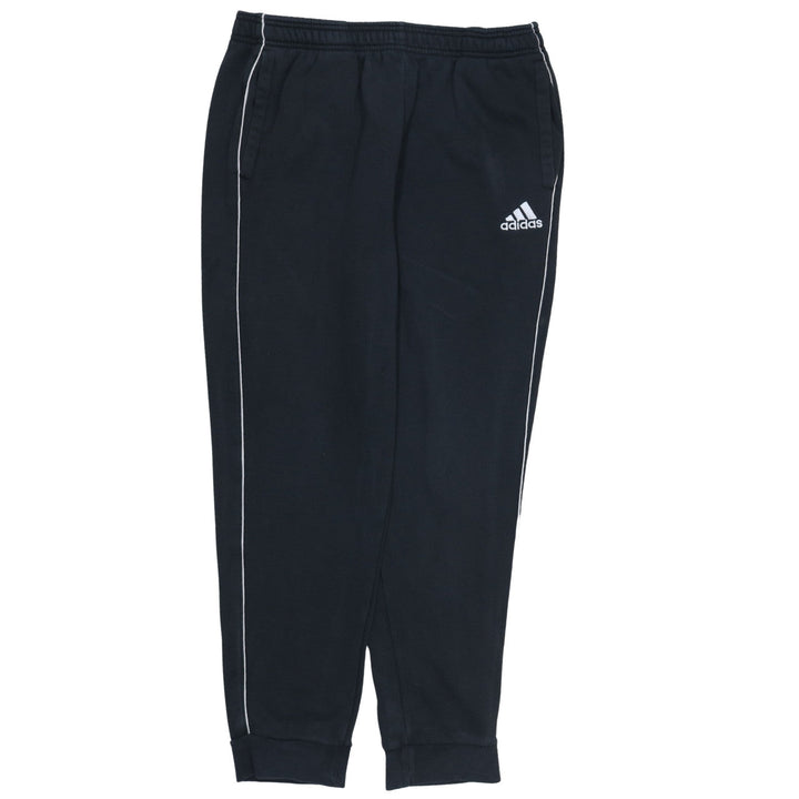 adidas Men's Black L Track Pants Tapered Fit Fleece Joggers