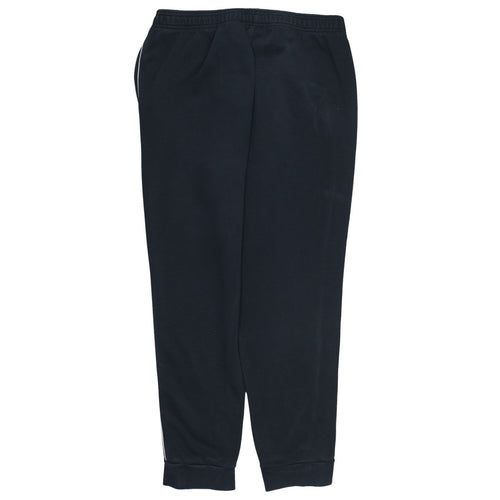 adidas Men's Black L Track Pants Tapered Fit Fleece Joggers