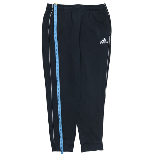 adidas Men's Black L Track Pants Tapered Fit Fleece Joggers