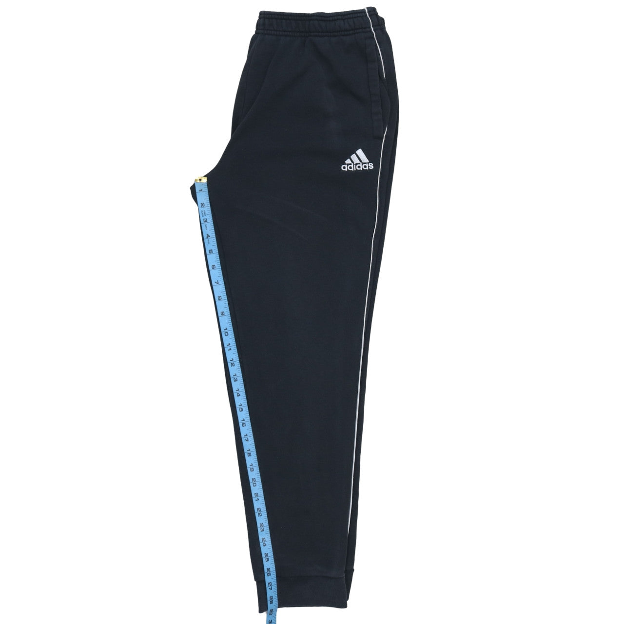 adidas Men's Black L Track Pants Tapered Fit Fleece Joggers