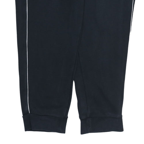 adidas Men's Black L Track Pants Tapered Fit Fleece Joggers
