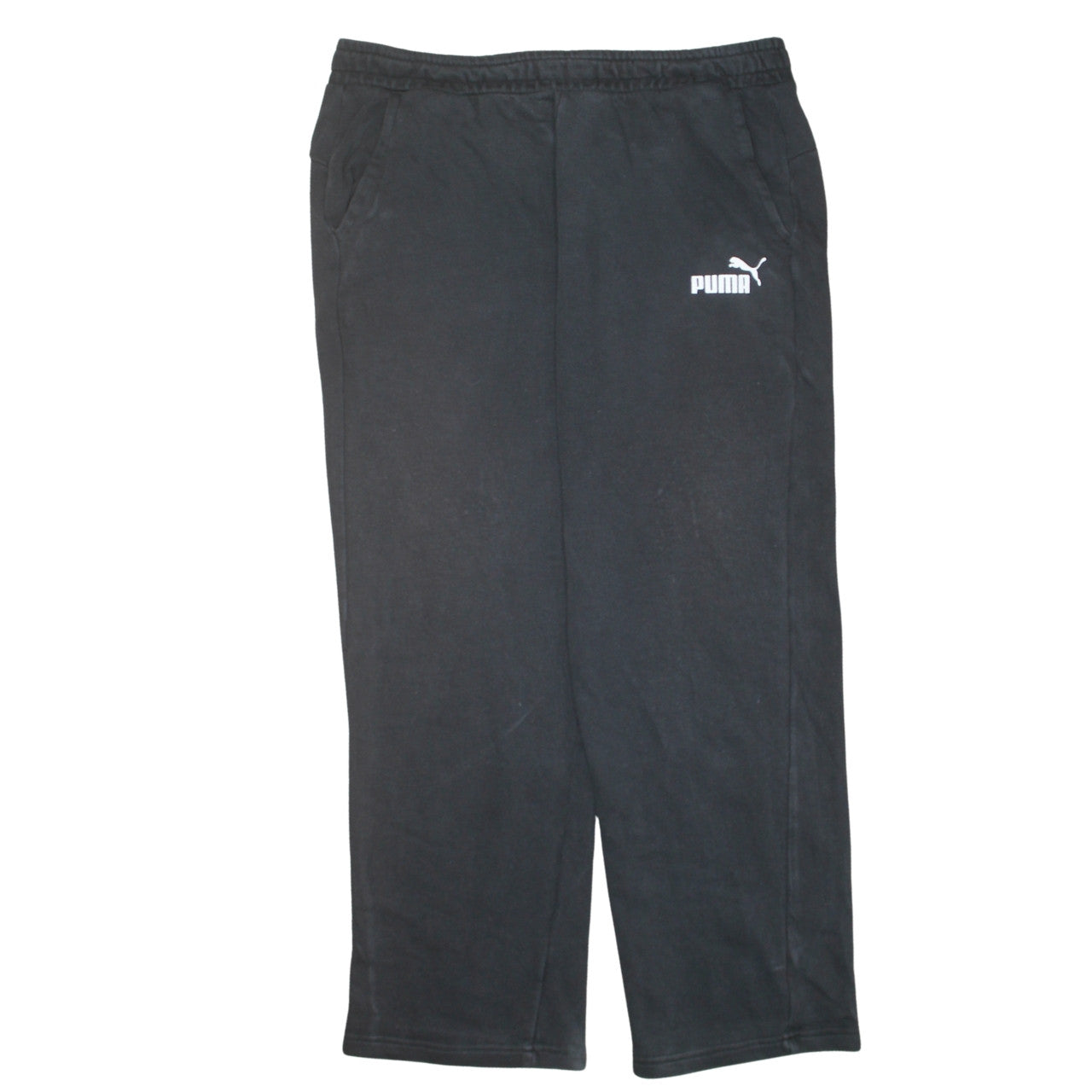 Puma Men's Black Large Jogger Sweatpants Elastic Waist