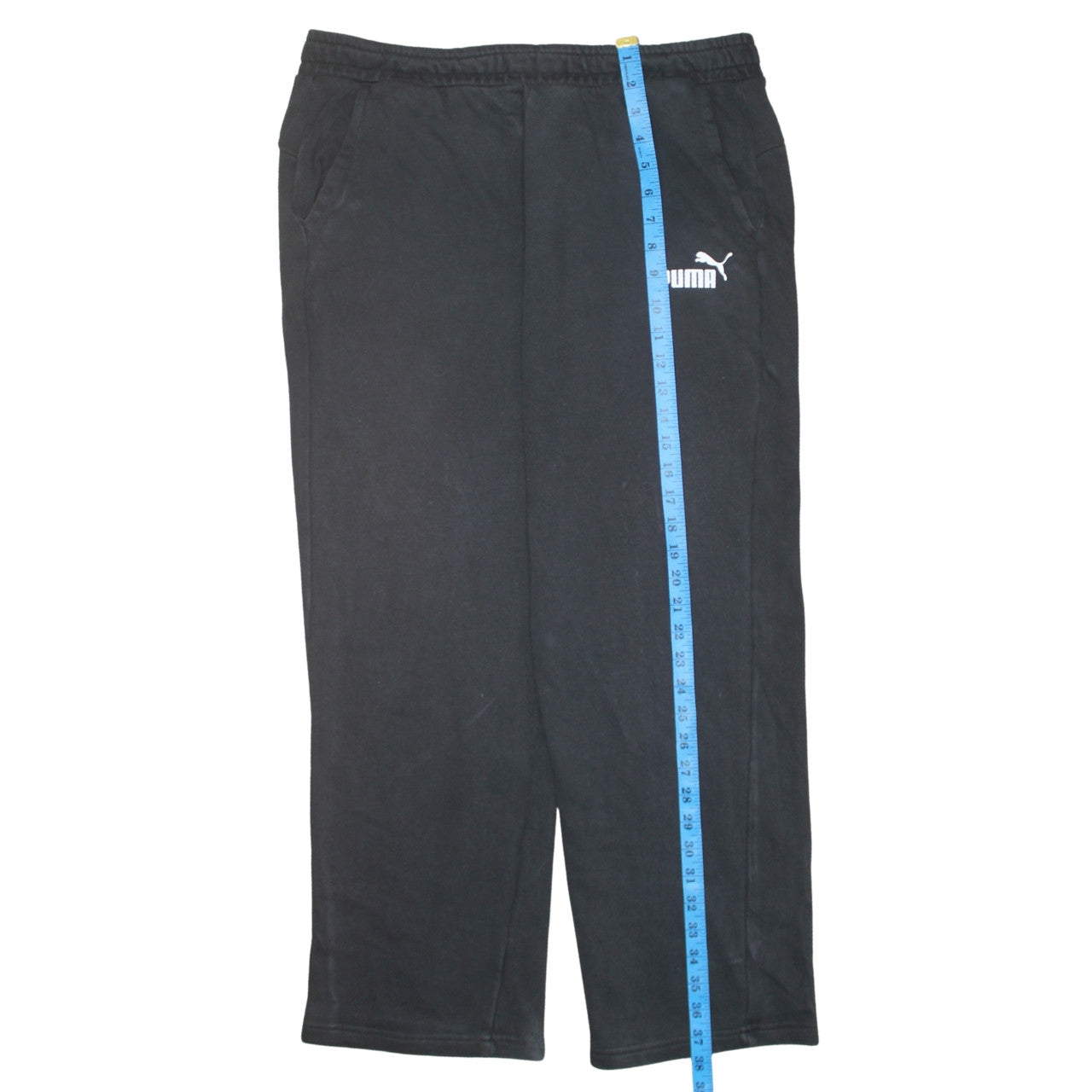 Puma Men's Black Large Jogger Sweatpants Elastic Waist