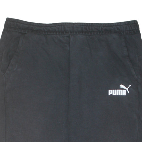 Puma Men's Black Large Jogger Sweatpants Elastic Waist