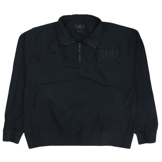 Jordan Men's Black 1/4 Zip Windbreaker Jacket L Sportswear