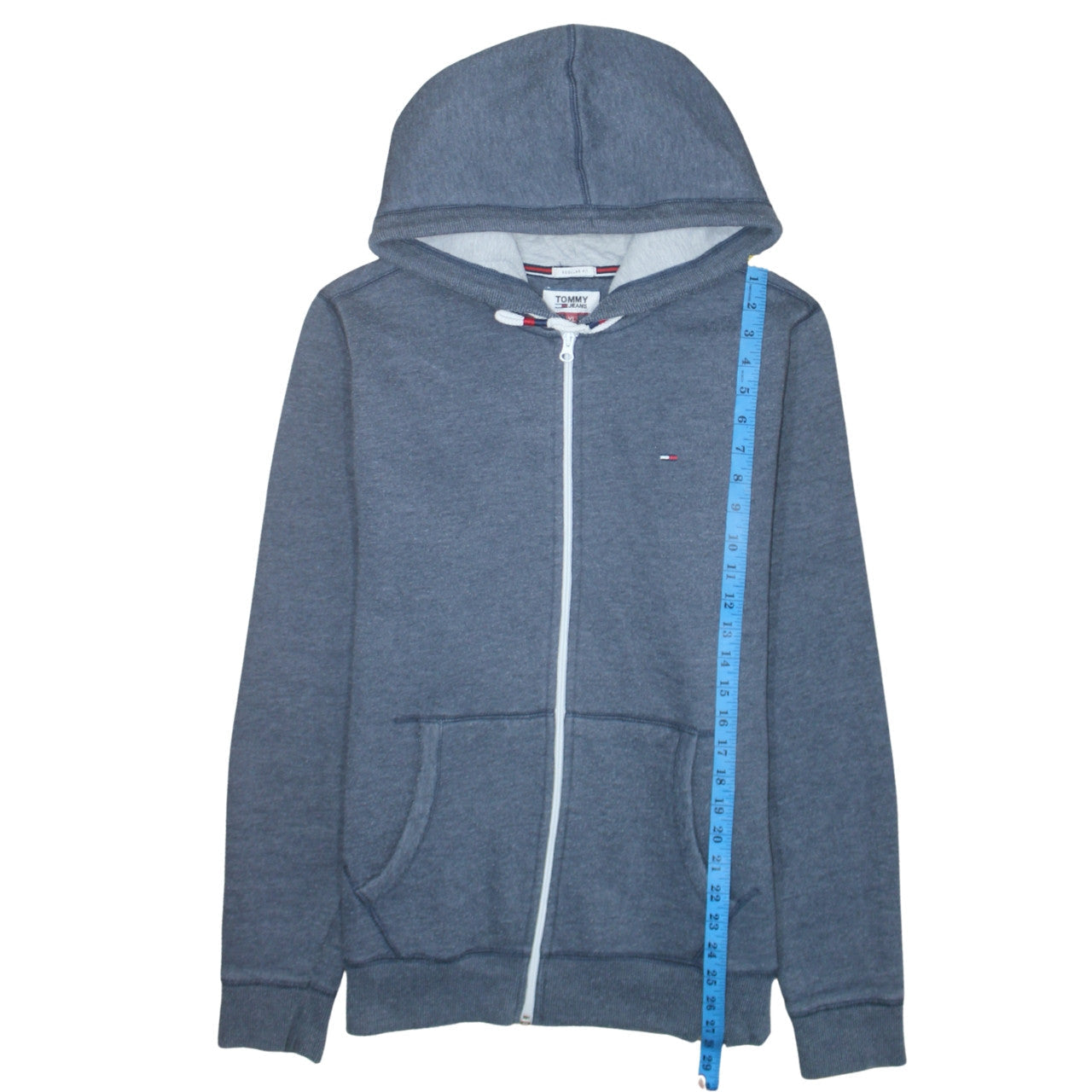 Tommy Jeans Women Blue Full Zip Hoodie XL Regular Fit Casual