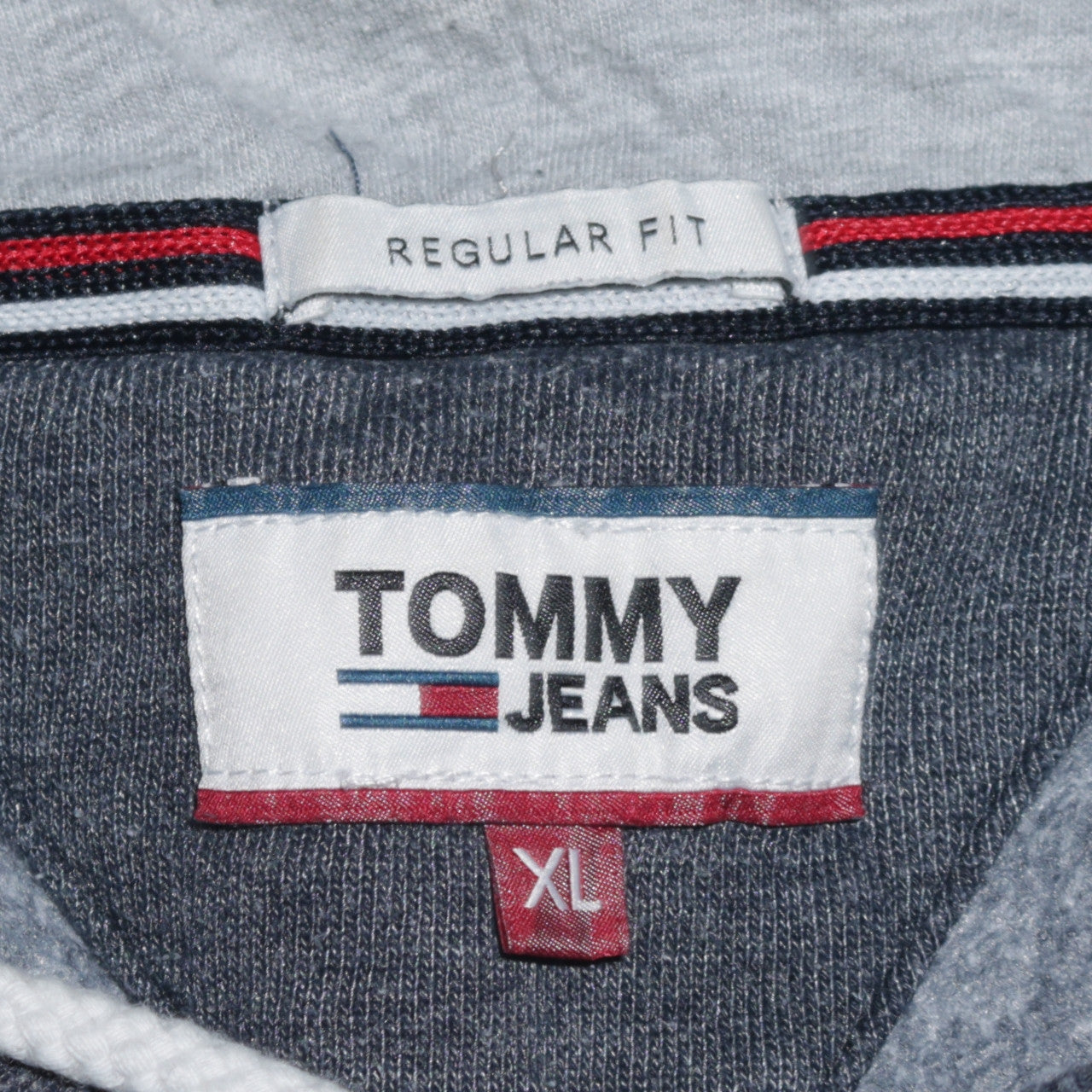 Tommy Jeans Women Blue Full Zip Hoodie XL Regular Fit Casual