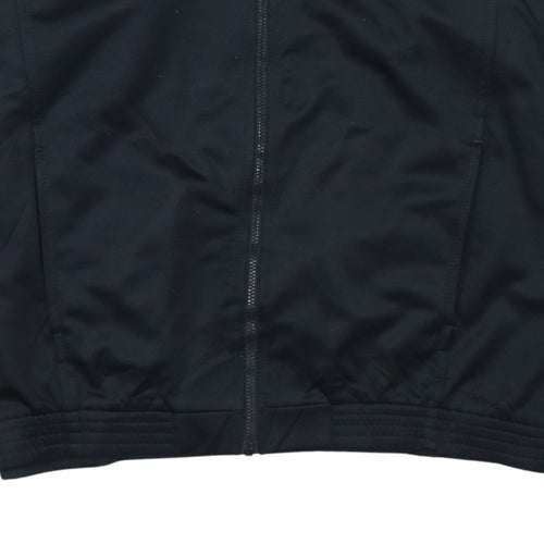 Fila Women's Black XL Full Zip Sweatshirt with Gold Logo Trim