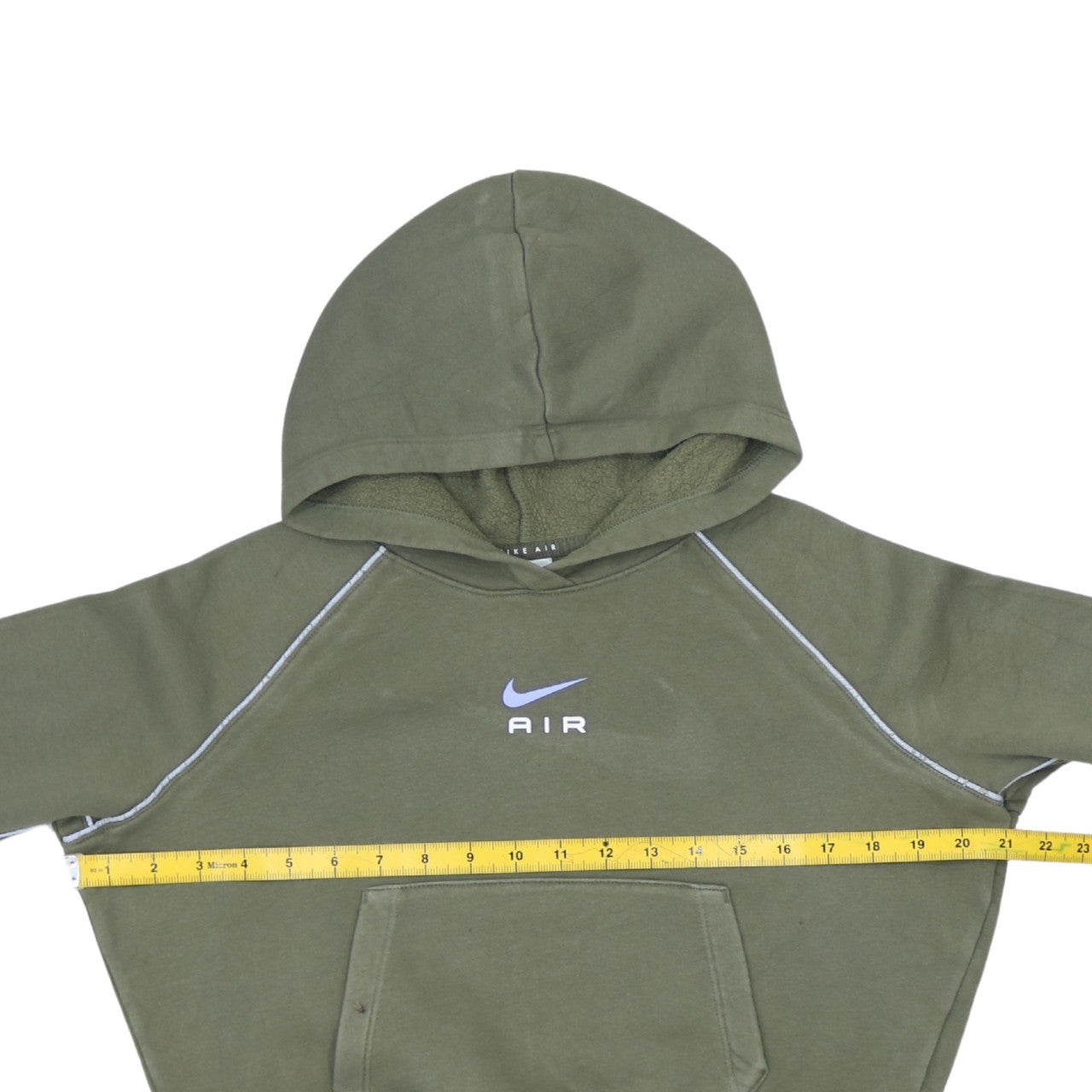 Nike Girls Green Pullover Hoodie L 146cm Fleece Logo Sportswear