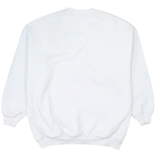 Bershka Women White Nirvana Graphic Print Crew Neck Sweatshirt XS