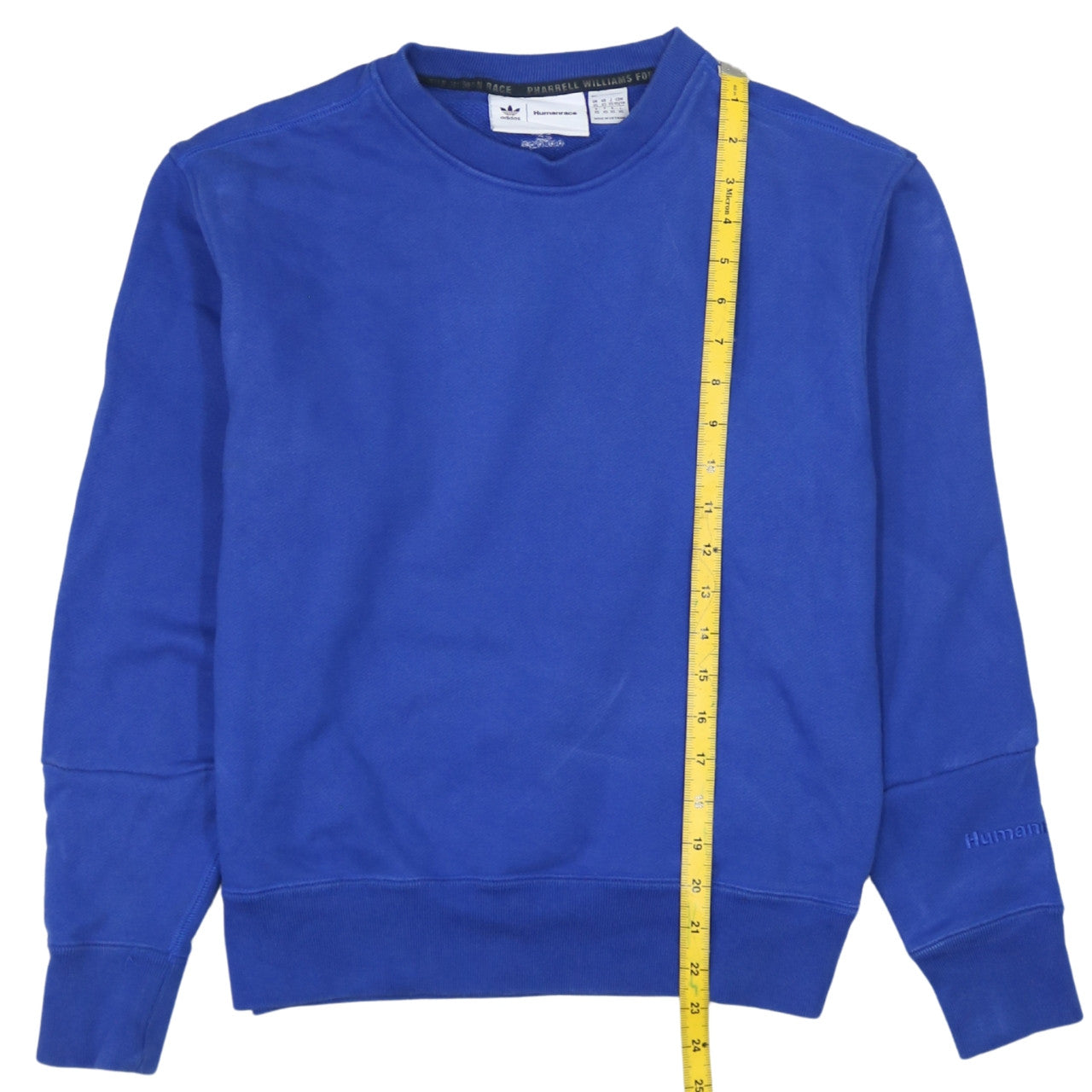 Adidas Humanrace Blue Crew Neck Pullover Sweatshirt XS Womens