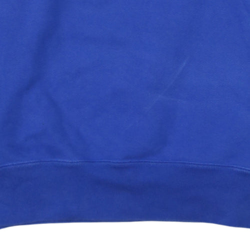 Adidas Humanrace Blue Crew Neck Pullover Sweatshirt XS Womens